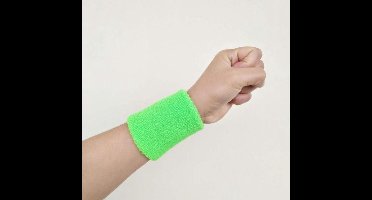 New Age Devi - Pols zweetbandjes - 2 stuks - Lime groen