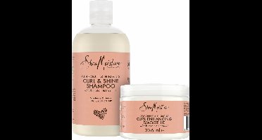 Shea Moisture Coconut & Hibiscus Geschenkset - Curl & Shine Shampoo - Curl Enhancing Smoothie - Set of 2
