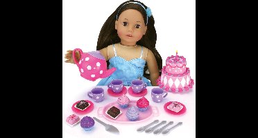 Sophia's by Teamson Kids Theekransje Speelset voor 45.7 cm Poppen - 25 Stuks - Poppen Accessoires - Roze (Pop niet inbegrepen)