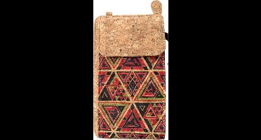 green-goose® Kurk Telefoontasje Portemonnee | Triangle | 19x11x4 cm | Duurzaam Biologisch Afbreekbaar | Handgemaakt in Portugal