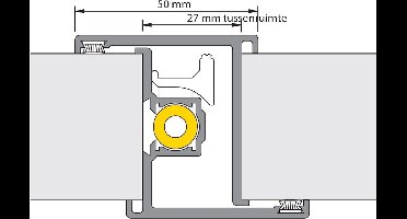 Alprokon P-Deurnaald P2 Deurdikte 40 220cm - Deurnaald type slot: U25-174 (4Tecx 4119)