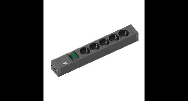 Bachmann 420.0013, 2 m, Binnen, Zwart, 5 AC-uitgang(en), 16 A, 353 mm