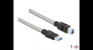 USB 3.2 Gen 1 kabel Type-A man naar type-B mannelijk met metalen jas 1 m