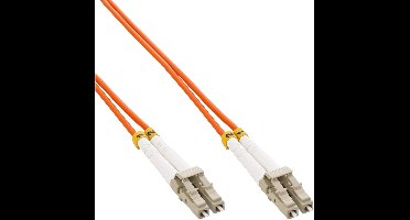 InLine LC Duplex Optical Fiber Patch kabel - Multi Mode OM1 - oranje / LSZH - 0,50 meter