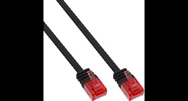 InLine UTP platte patchkabel CAT6 zwart 3m