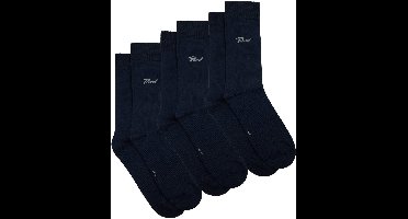 Petrol Industries Heren Sneakersokken - 3-pack Enkelsokken - Sokken - Herensokken - Katoen - Multipack van 3 stuks - Blauw - Maat 43-46