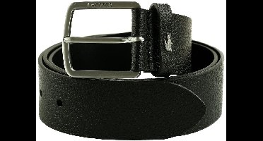 LACOSTE Leren Riem Grained Leather Belt 40 MM W125 Noir Zwart