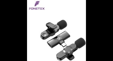 Fonetex Double Wireless Microphone With USB-C Connector