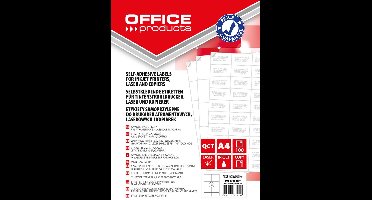 OFFICE products etiketten, wit, rechte hoeken, 100 vel, 105 x 48 mm, 12 etiketten per vel 10 stuks