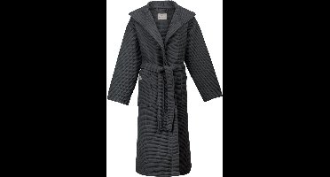Linden&Green - Unisex Sauna Badjas - 100% Katoen Badjas - S - Antraciet - Katoen wafel - Wafel Badjas heren - badjas met capuchon heren - Badjas dames en heren - S