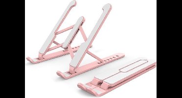 New Age Devi - Laptopstandaard - Ergonomisch en Opvouwbaar - Universeel - Roze