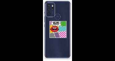 Motorola Moto G60s Silicone Back Cover Popart Princess