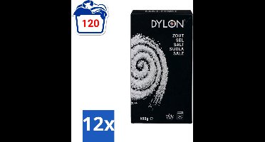 Dylon - Zout - Voor Handwas Textielverf - Optimale Kleurresultaten - 500g - Voordeelverpakking - 12 stuks