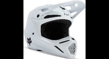 Fox V3 Solid Crosshelm - kinder helm - wit - glasvezel/fiber mix - YS