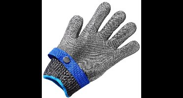 Handschoen van roestvrij staal draad metaal mesh voor visverwerking en snijwerk