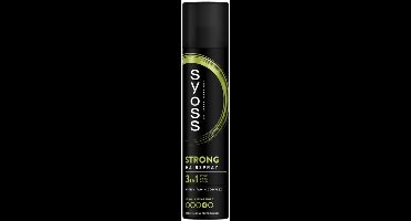 Syoss Strong - Haarspray - Styling, Verzorging en Herstel - Vochtbestendig - Sterke Fixatie - Natuurlijk Hold - 48u Style-controle - Voordeelverpakking - 6x300 ml
