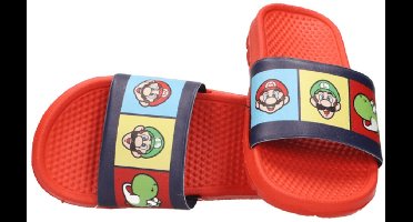 Super Mario Jongens Badslipper | Rood | Maat: 26