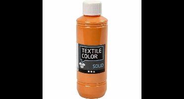 Textielverf - Kledingverf - Oranje - Dekkend - Solid - Textile Color - 250 ml - Incl. Crea Gift