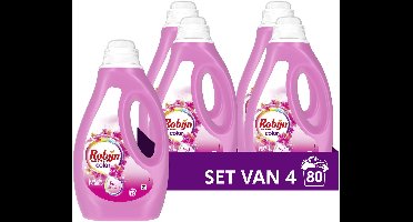 Robijn Vloeibaar Wasmiddel - Color Pink Sensation - 4 x 20 wasbeurten - Voordeelverpakking