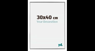 Your Decoration - Fotolijst 30x40 cm - Kunststof - Zilver Hoogglans - Evry