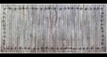 MD Entree - Design mat - Universal - Love Wood - Vloerkleed - Antislip - Machine wasbaar - 67 x 150 cm