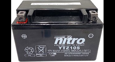 Accu Nitro YTZ10-S 12volt 8.6Ah 150 x 87 x 93mm Onderhoudsvrij (GEL)