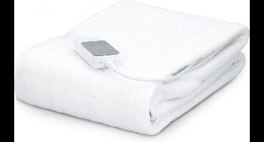 ApexArte® Elektrische Deken 2 Persoons - Warmtedeken Elektrisch - Extra Zacht - Wit