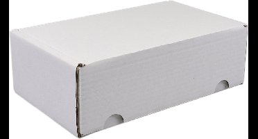 SendProof® Postpakketdoos | golfkarton | 130x210x70mm | gestanst | wit | 25 stuks