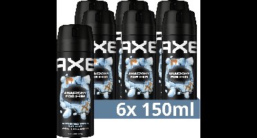 AXE Deodorant Bodyspray - Anarchy for Him - met een onweerstaanbare geur - 6 x 150 ml