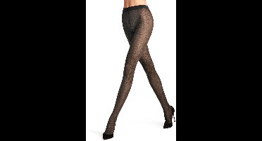 FALKE Particle gedessineerd materiaal transparent 20 DEN panty dames zwart - maat M