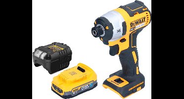 DeWalt DCF 887 E1 accu-slagmoersleutel 18 V 205 Nm 1/4" borstelloos + 1x Powerstack accu 1,7 Ah + lader