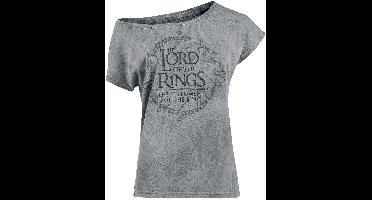The Lord Of The Rings Middle Earth Map Dames T-shirt - grijs - L