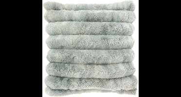KYLIAN - Kussen - 45x45 cm - Dikke rib - Fake-fur - Super zacht