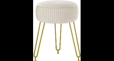 ApexArte® Make up Stoel - Kaptafel Kruk - Visagie - Wit