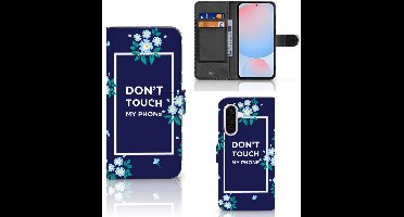 Samsung Galaxy A56 Portemonnee Hoesje Flowers Blue DTMP