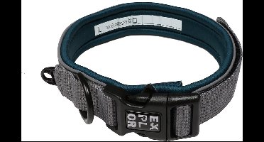 Duvoplus - Halsband Voor Dieren - Hond - Ultimate Fit Comfy Halsband Classic M - 39-44cm Petrol Blue - 1st