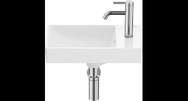 Roca Ona wastafel compact met overloop 45 x 26 cm, wit