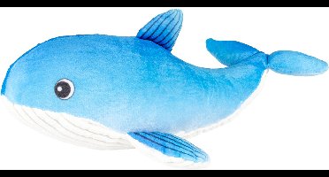Duvoplus - Speelgoed Voor Dieren - Hond - Pluche Walvis Ocean 27x8x7cm Blauw/wit - 1st