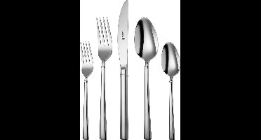 Sola Palermo Bestekset 6 persoons - 24 delig - Zilverwit Premium Edelstaal 18/10 - Vaatwasserbestendig