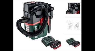 Metabo AS 18 L PC Compact accustofzuiger 18 V 6 l IPX4 stofklasse L nat en droog + 1x accu 10,0 Ah + oplader