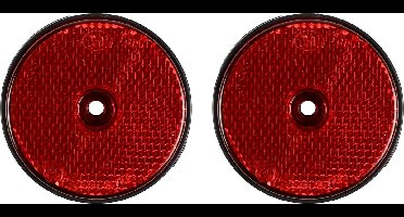Benson Ronde reflectoren - schroefbevestiging - 60 mm - rood - set van 2