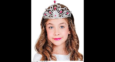 Widmann - Koning Prins & Adel Kostuum - Koninklijke Hoogheid Masha IJdel Van Adel Tiara - Zilver - Carnavalskleding - Verkleedkleding