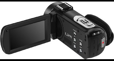 LIPA HDV-Z63 camcorder - Videocamera - Digitale camera - Wifi camera - Vlog camera - CMOS lens - Met Wifi - Phone Remote - 16x Zoom - Externe aansluiting microfoon & statief - Met SD-kaart 32 GB
