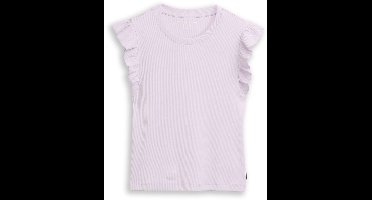 Tom Tailor - Geribbeld topje met volant - Maat 164 - cool lilac