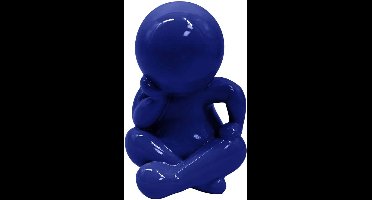 Present Time Ornament Amigo Sitting Large - Kobaltblauw - 24x21x34.8cm - Modern - Kunststof - Moederdag - Moederdag cadeautje - Moederdag cadeau voor mama