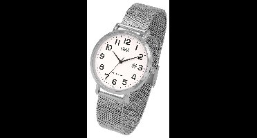 Q&Q-heren horloge-model a46a-001py-datum-Milanese band-verstelbare band-duidelijke wijzerplaat-3 atm waterdicht-diameter 40 mm