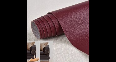 Zelfklevende leren patch, imitatieleer, reparatieset voor meubels, banken, autostoelen, tassen, leerreparatie en -renovatie, koffiekleur, 50 x 137 cm