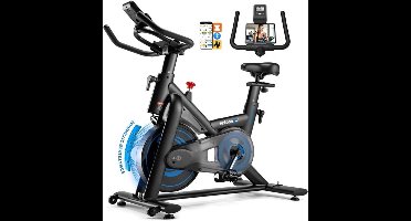 Hometrainer – Oefenfiets – Spinningbike – Fitnessfiets – Ergometer – Stil en Soepel Fietsen – Magneetremsysteem Met 18 kg Vliegwiel