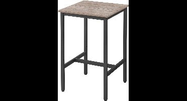 Hoppa! | bartafel | stalen frame - eenvoudige montage - industriële stijl | vintage Greige-Zwart | 61 x 61 x 91 cm (L x B x H)
