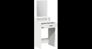 Dames Kaptafel – Make-up Tafel – Schminktafel – Dressing Table – Vanity Desk – Massief Hout – Ruime Opbergladen – Wit